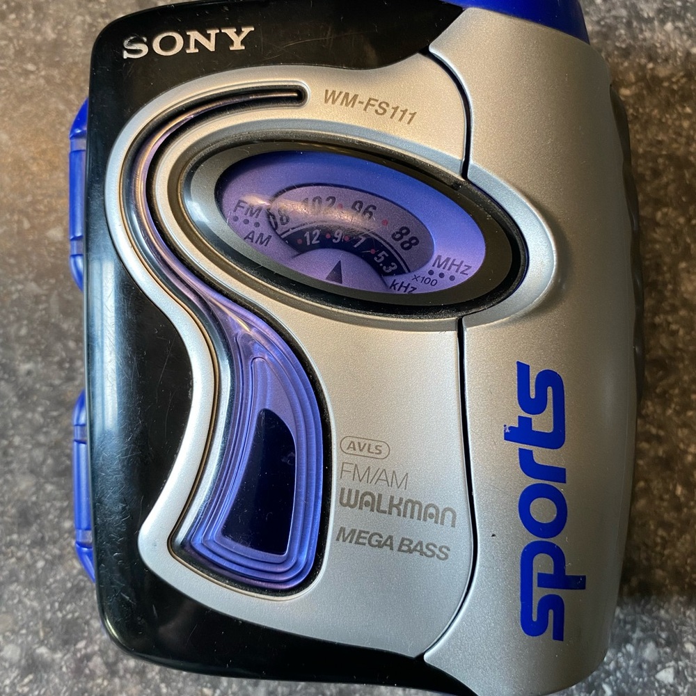 Sony Black and Blue Portable Radio